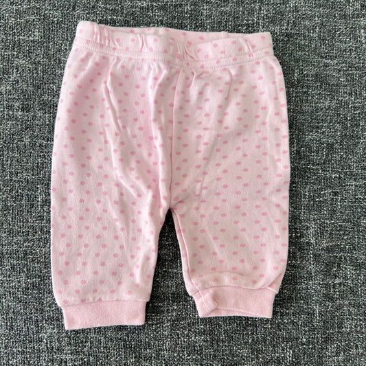 Girls Newborn Pink Spot Joggers