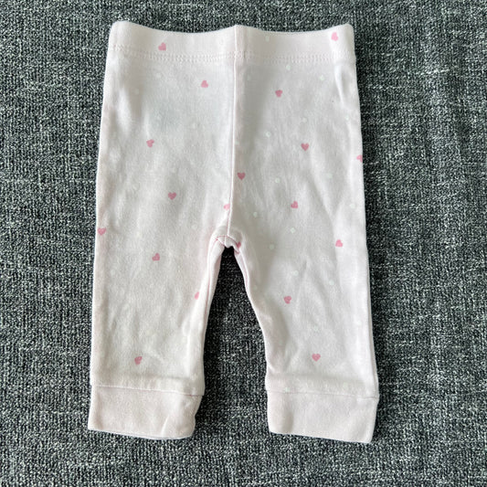 Girls Newborn Pink Heart & Sport Leggings