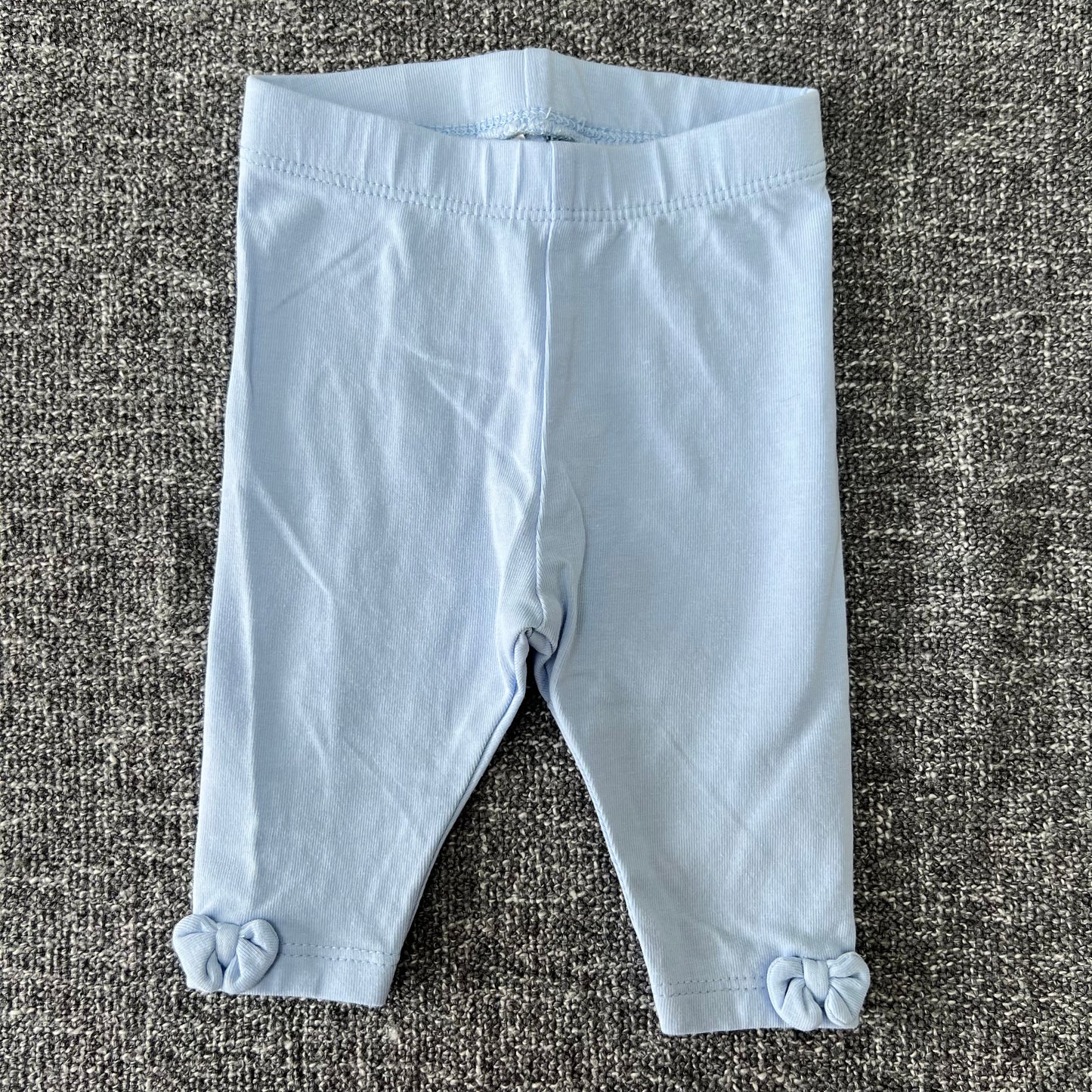 Girls Newborn Plain Blue Leggings