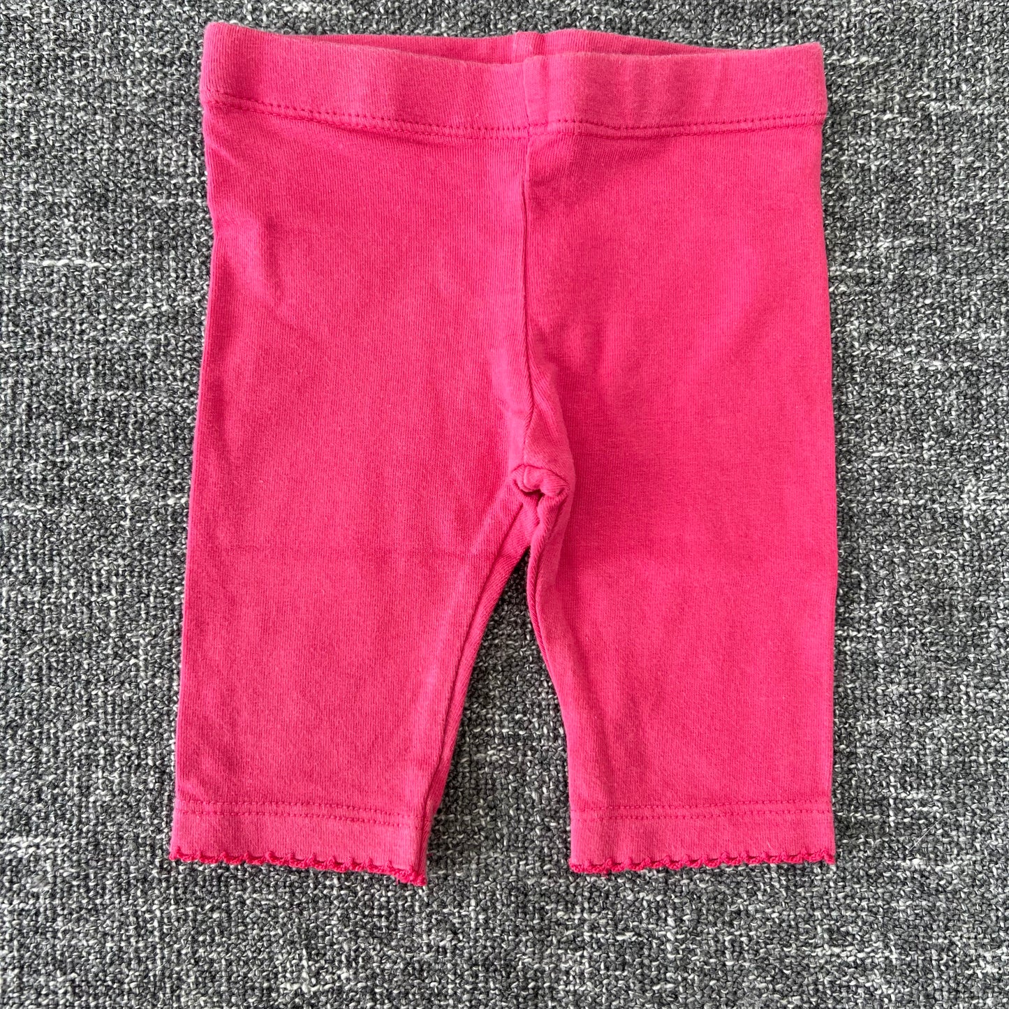 Girls Newborn Plain Pink Leggings