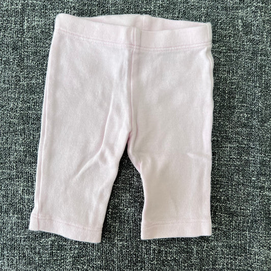 Girls Newborn Plain Pink Leggings