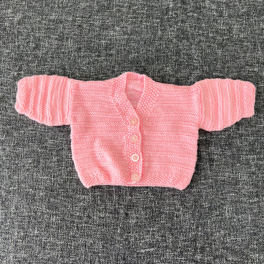 Girls Newborn Pink Knitted Caridgan