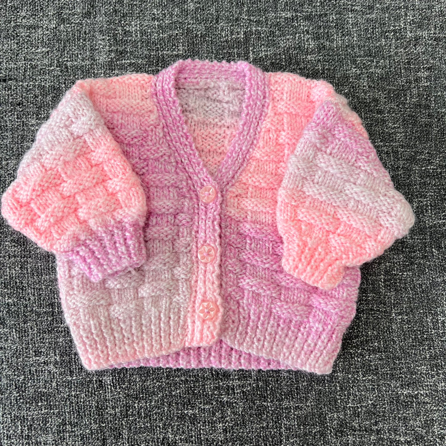 Girls Newborn Pink Knitted Cardigan