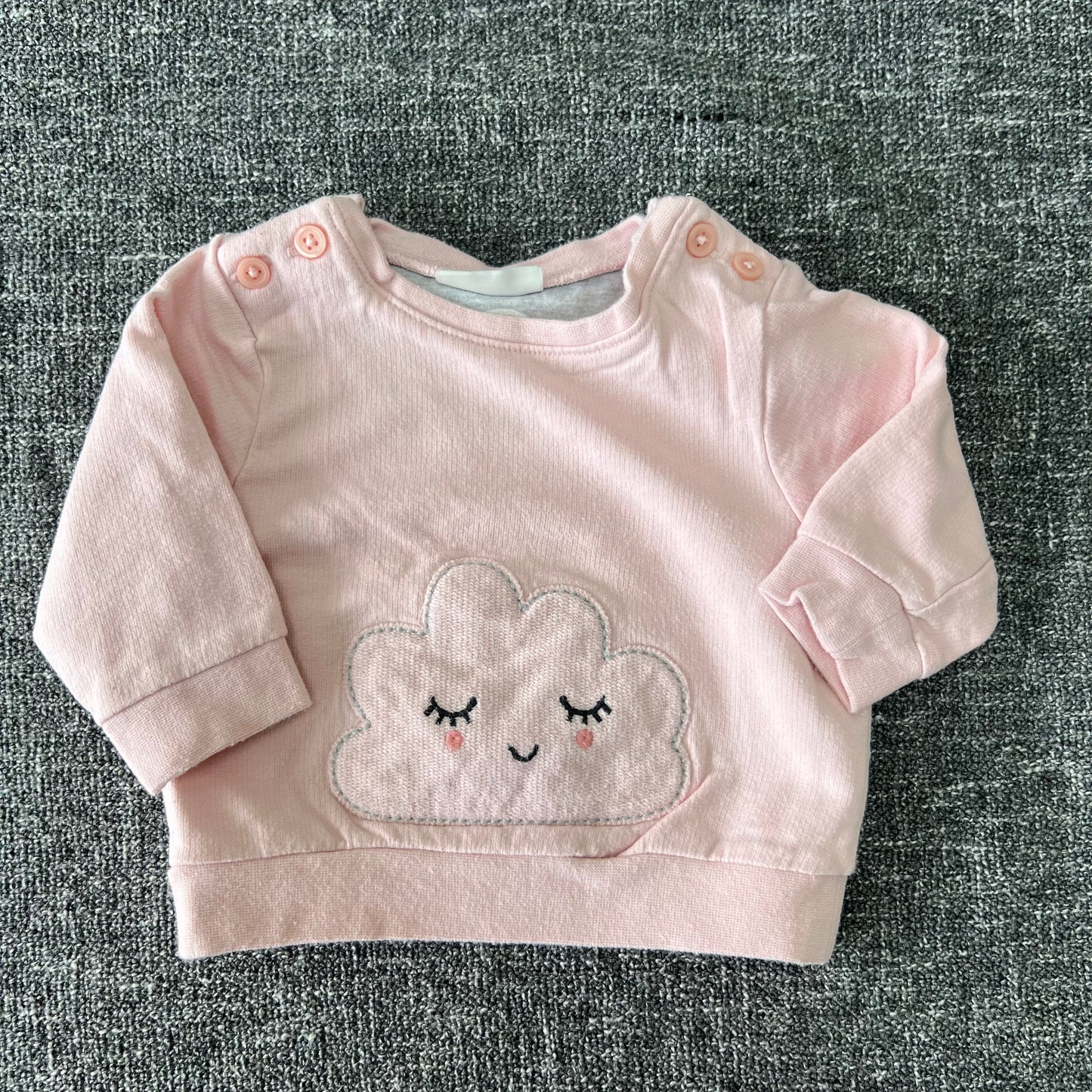 Girls Newborn Pink Cloud Jumper