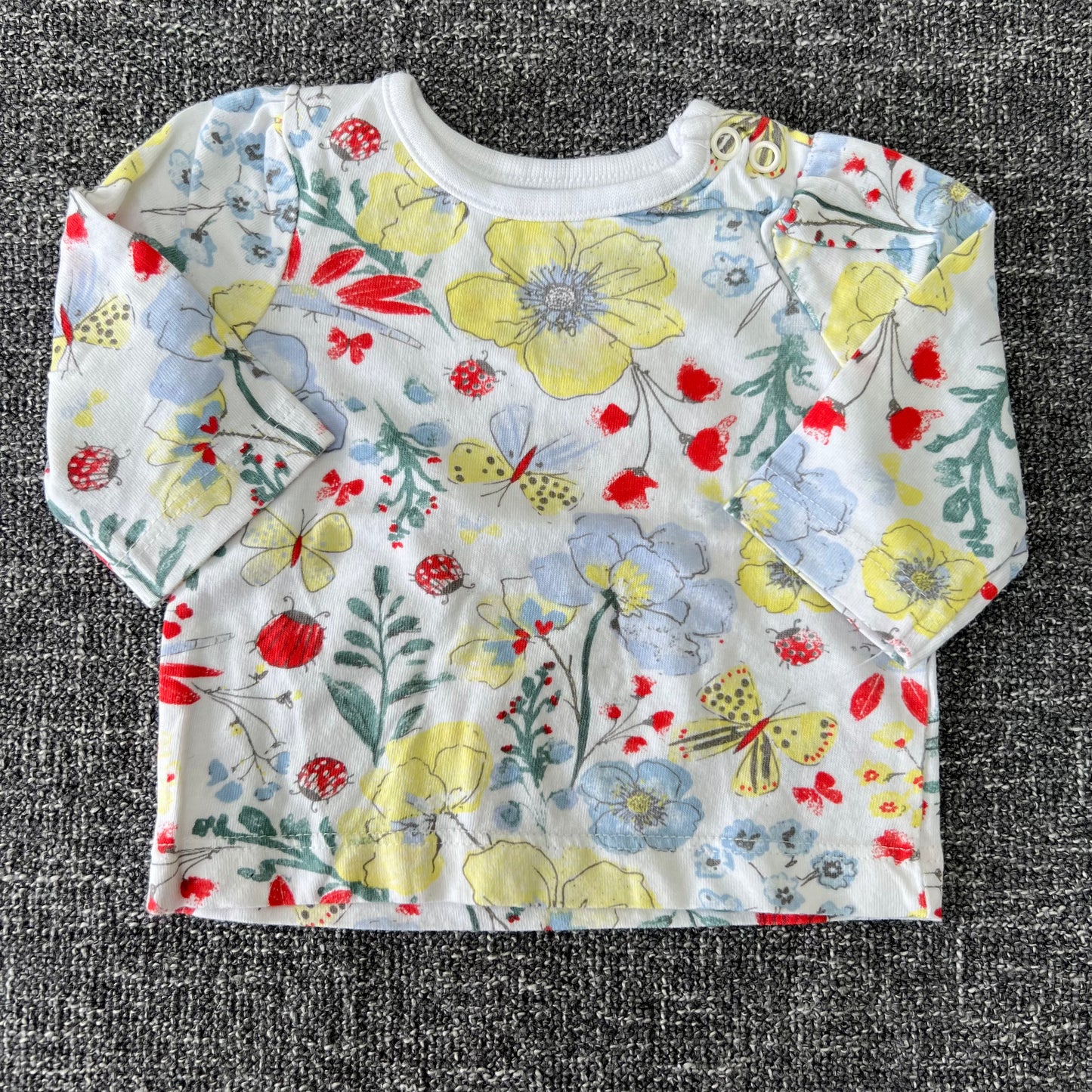 Girls Newborn Floral Long Sleeved Top