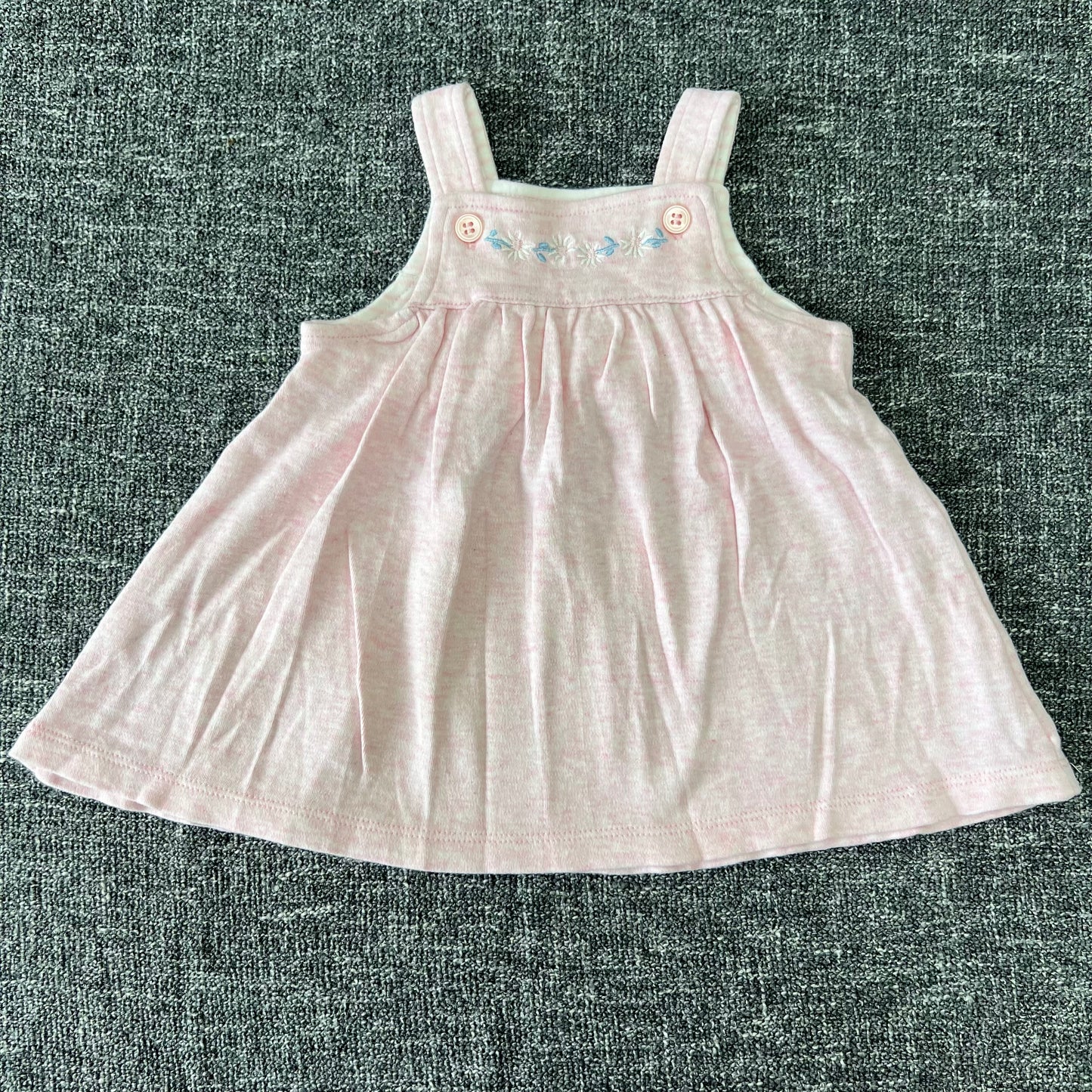 Girls Newborn Pink Pinafore Dress