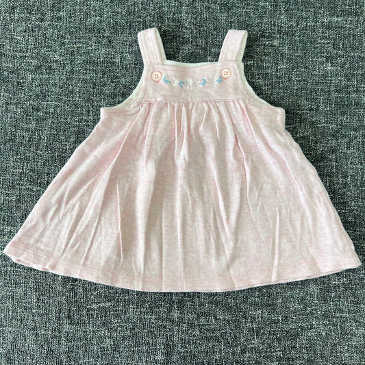 Girls Newborn Pink Pinafore Dress