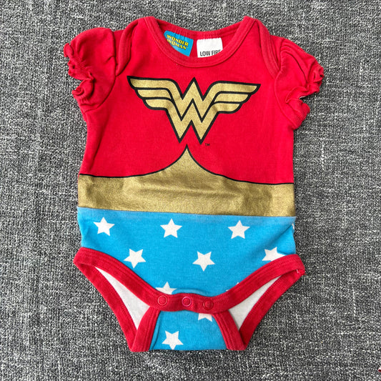 Girls Newborn DC "Wonder Woman" Short Sleeved Bodysuit