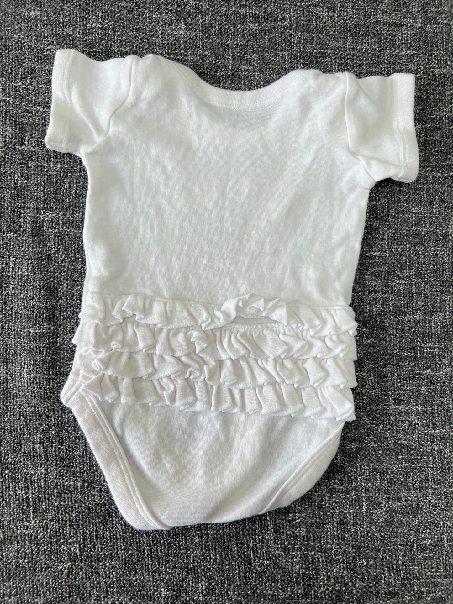 Girls Newborn White Floral Short Sleeved Bodysuit