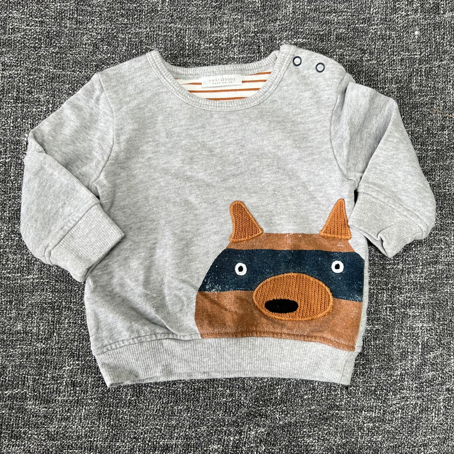 Boys 0-3 Month Grey 'bear' Jumper