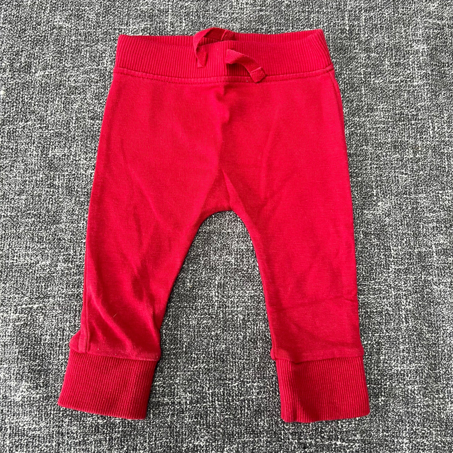 Boys 0-3 Month Plain Red Leggings