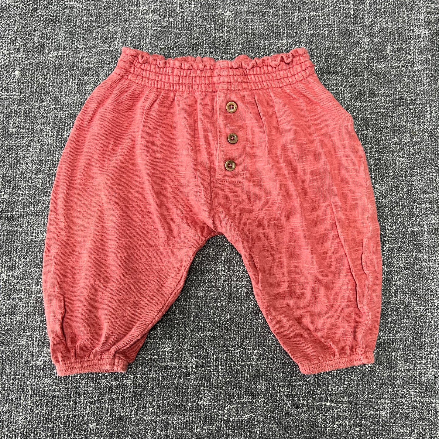 Boys 0-3 Month Brown Trousers With A Face On The Bottom