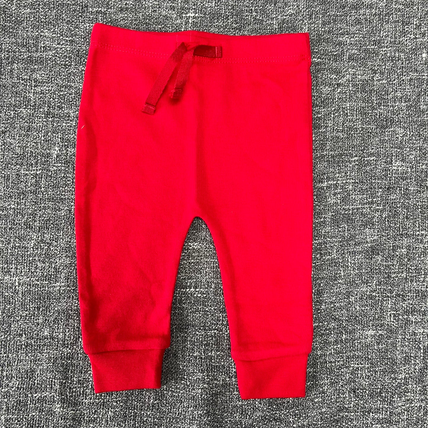 Boys 0-3 Month Plain Red Leggings