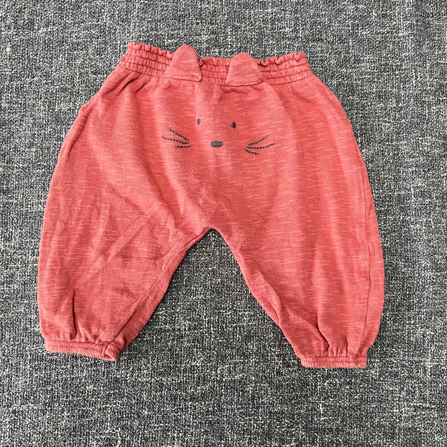 Boys 0-3 Month Brown Trousers With A Face On The Bottom