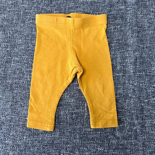 Boys 0-3 Month Plain Yellow Leggings