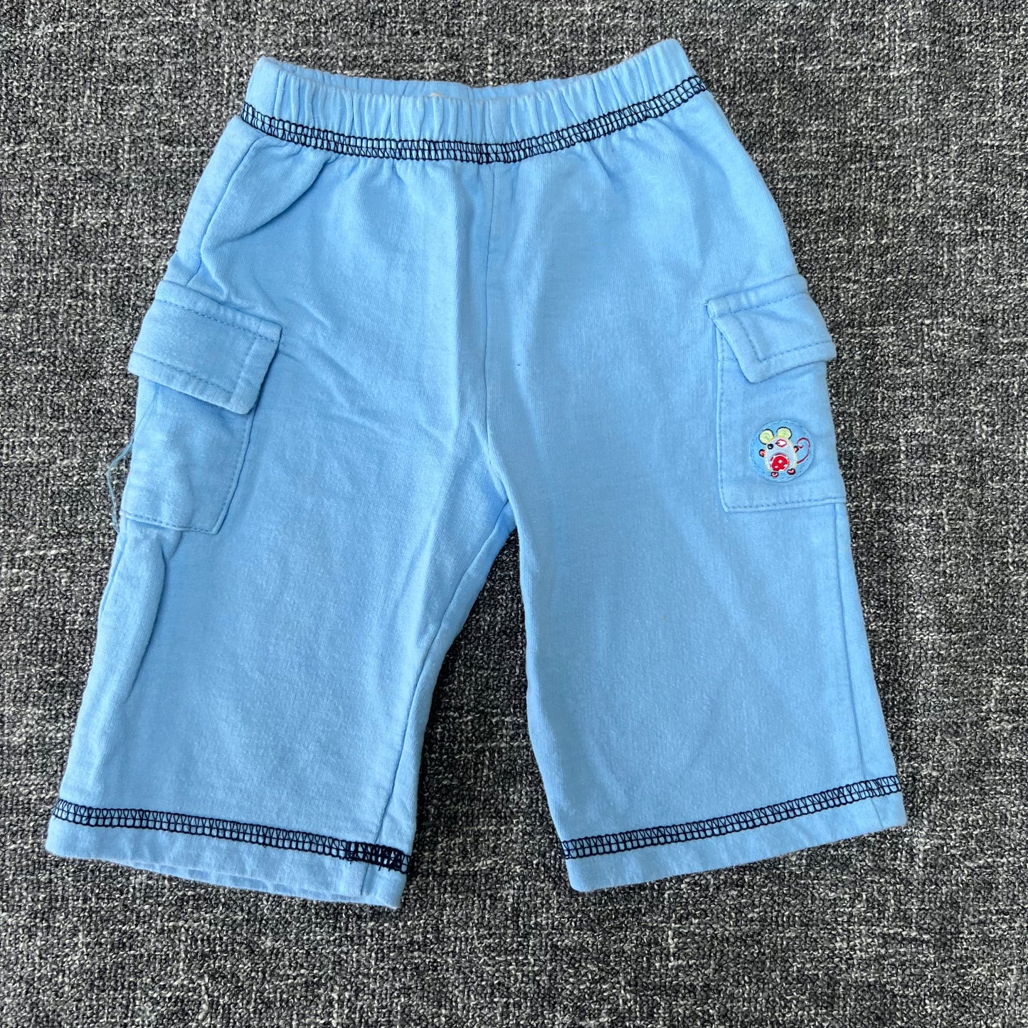 Boys 0-3 Month Plain Blue Joggers