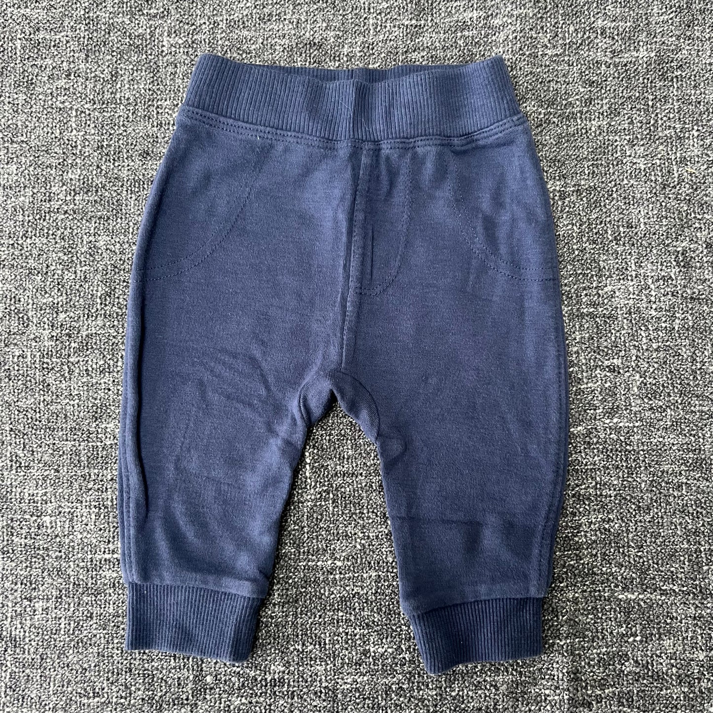 Boys 0-3 Month Plain Blue Leggings