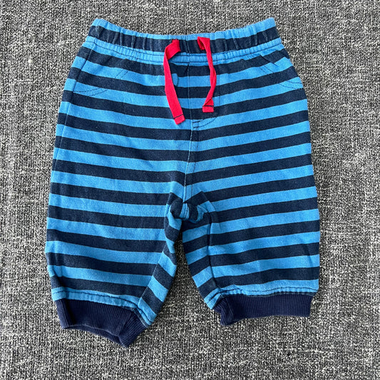 Boys 0-3 Month Blue Striped Light Weight Joggers