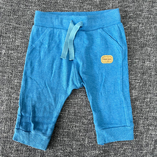 Boys 0-3 Month Plain Blue Light Weight Joggers