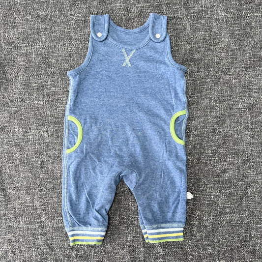 Boys 0-3 Month Blue Light Weight Dungarees (PIP)