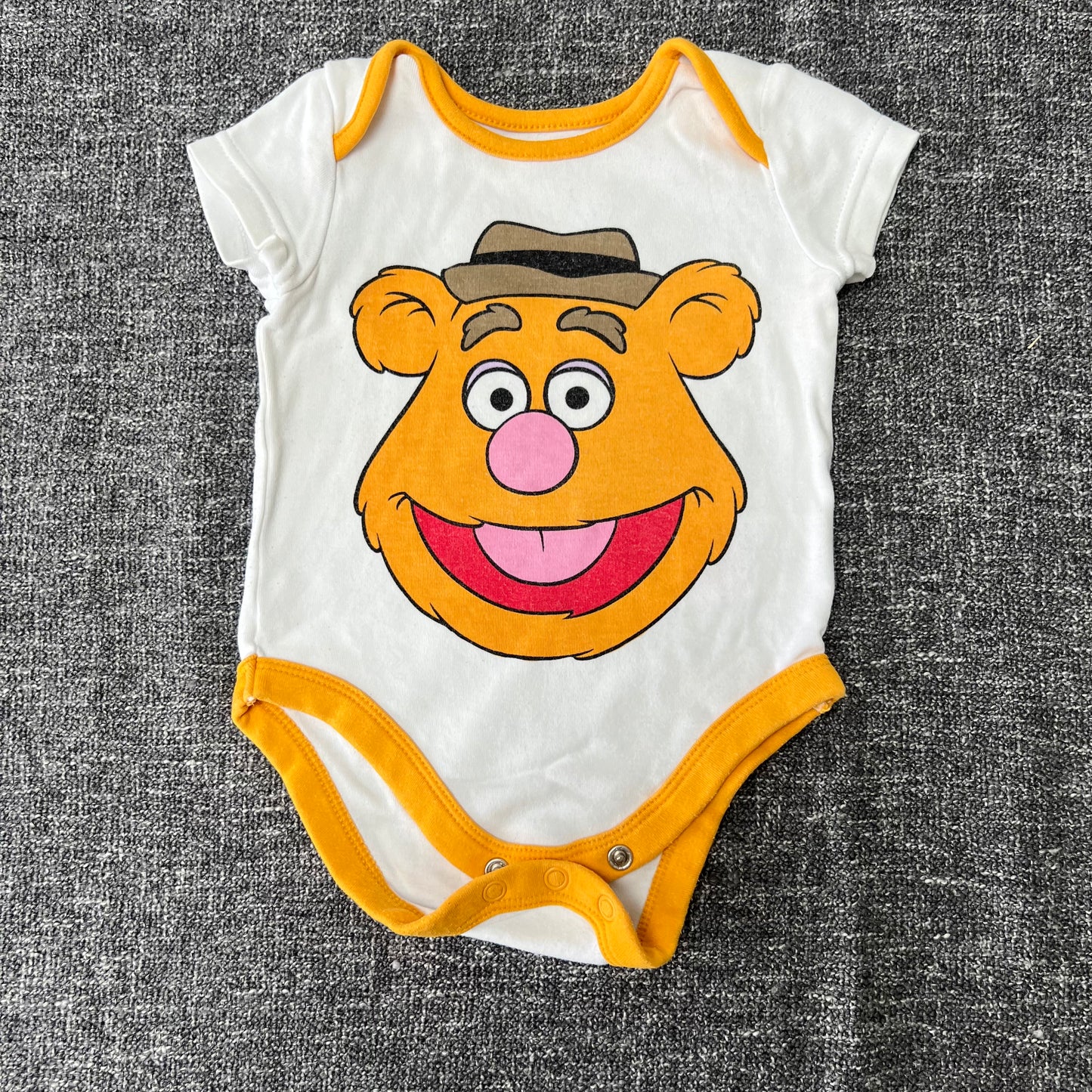 Boys 0-3 Month "Fozzie Bear" Short Sleeved Bodysuit