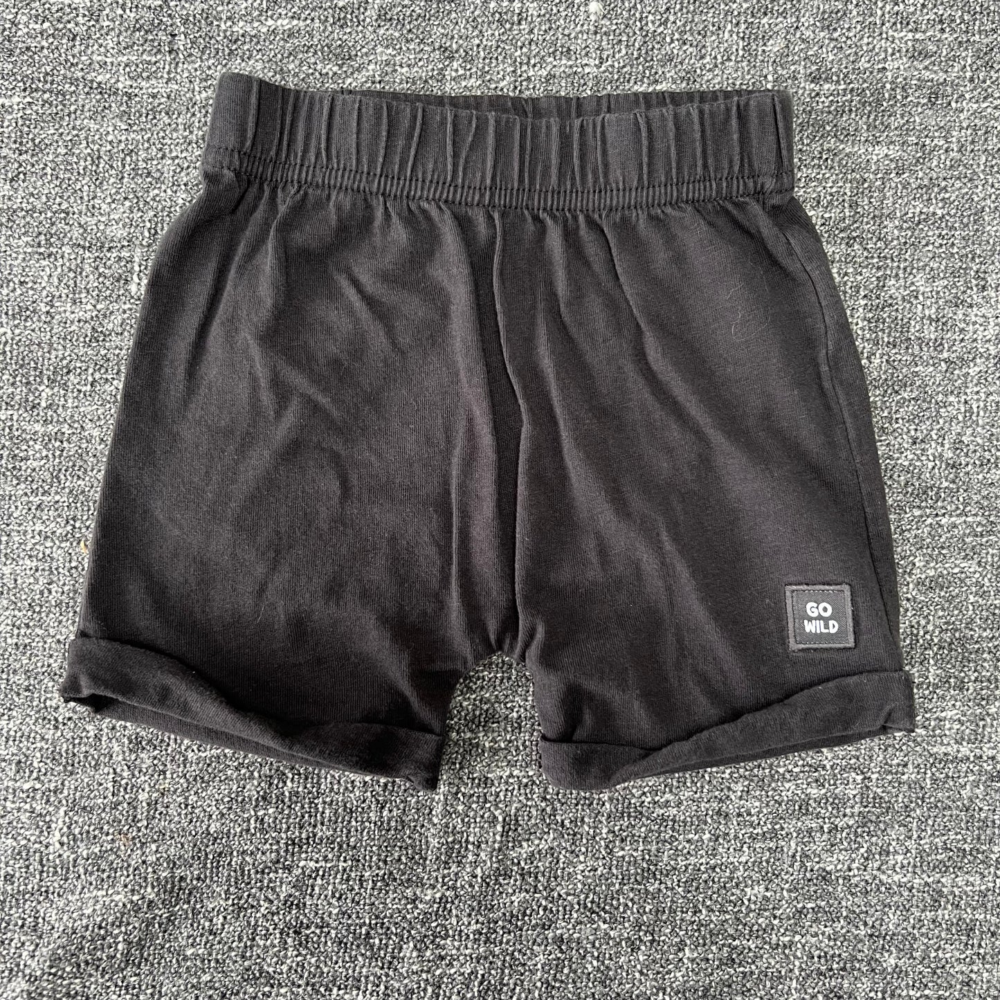 Boys 3-6 Month Black "Go Wild" Shorts