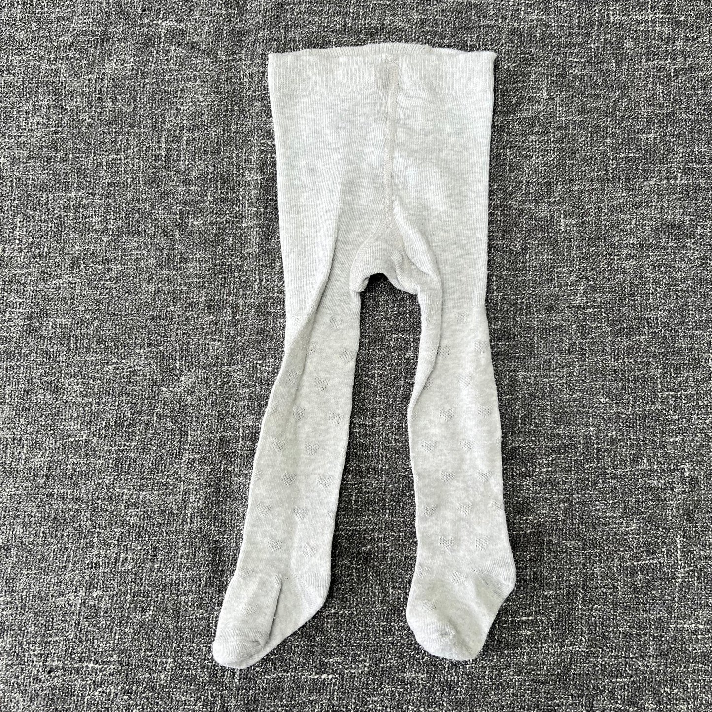 Girls Newborn Grey Heart Tights