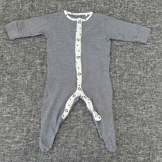 Boys 0-3 month Blue & Grey Sleepsuit