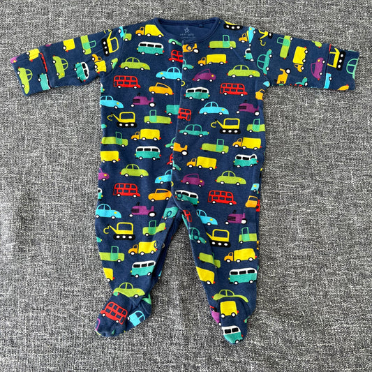 Boys 0-3 Month Blue Transport Sleepsuit