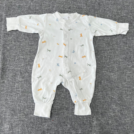 Boys 0-3 Month White 'cats' Romper