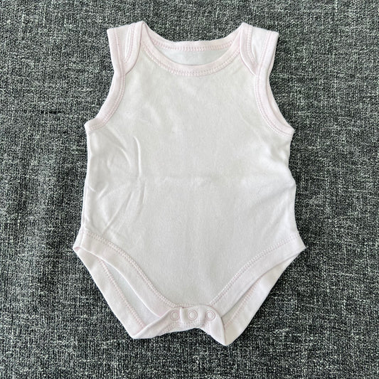 Girls 0-3 Month Light Pink Sleeveless Bodysuit