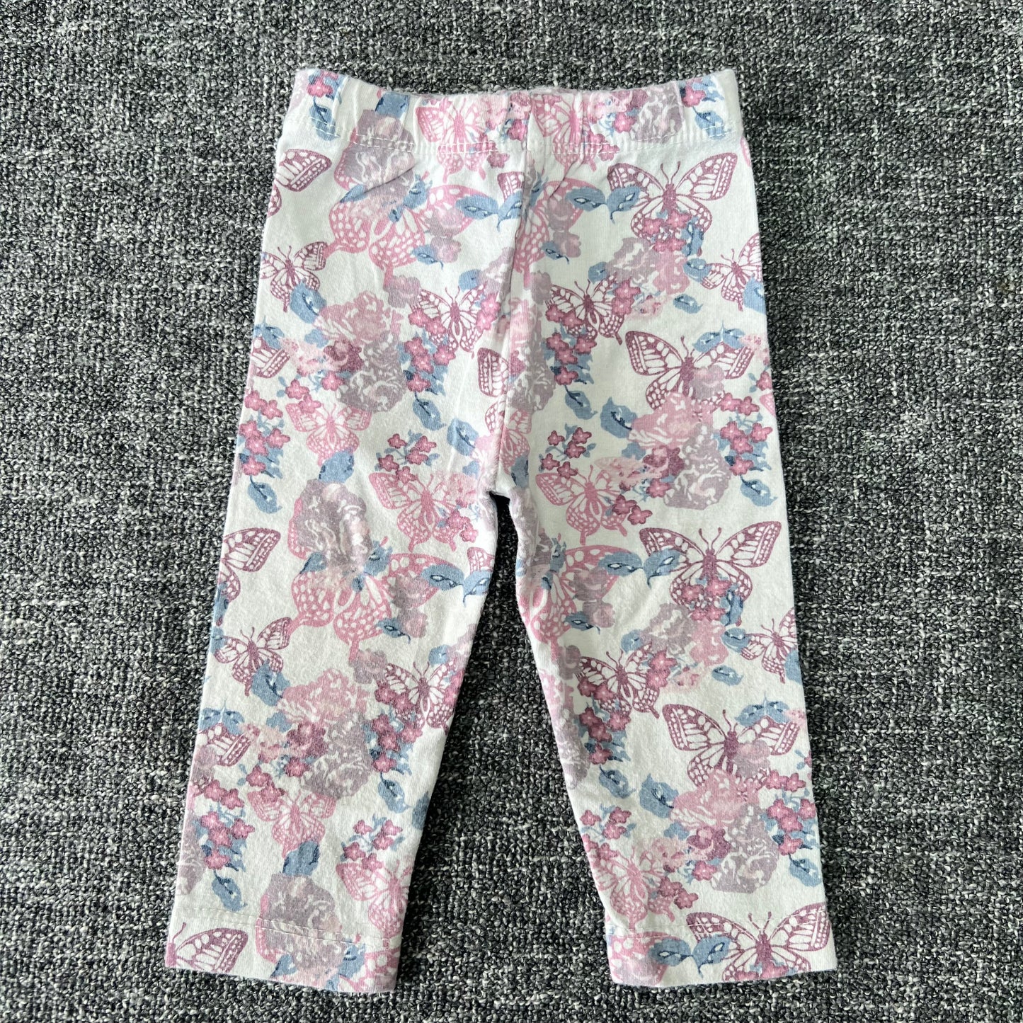 Girls 0-3 Month Purple & Pink Flowers & Butterflies Leggings