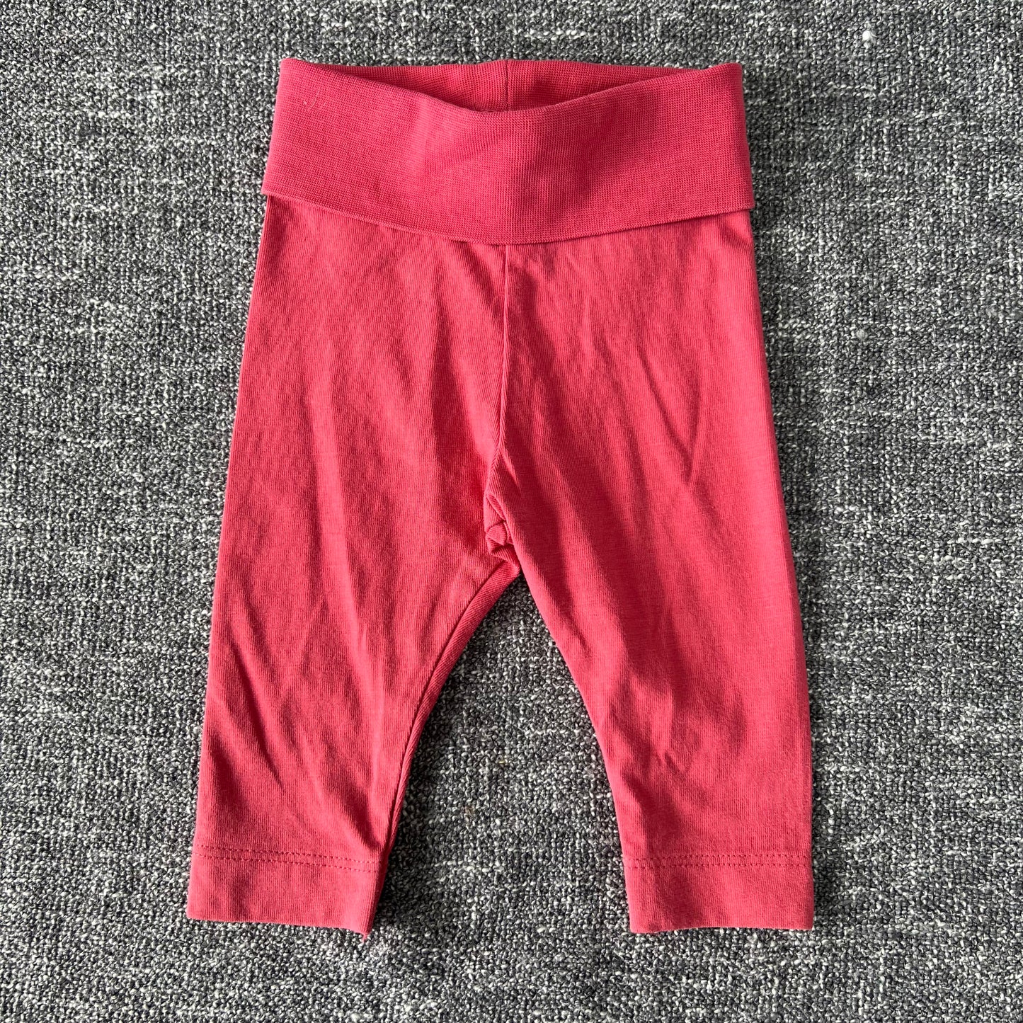 Girls 0-3 Month Plain Dark Salmon Pink Leggings