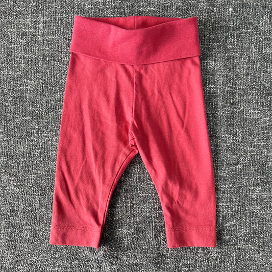 Girls 0-3 Month Plain Dark Salmon Pink Leggings