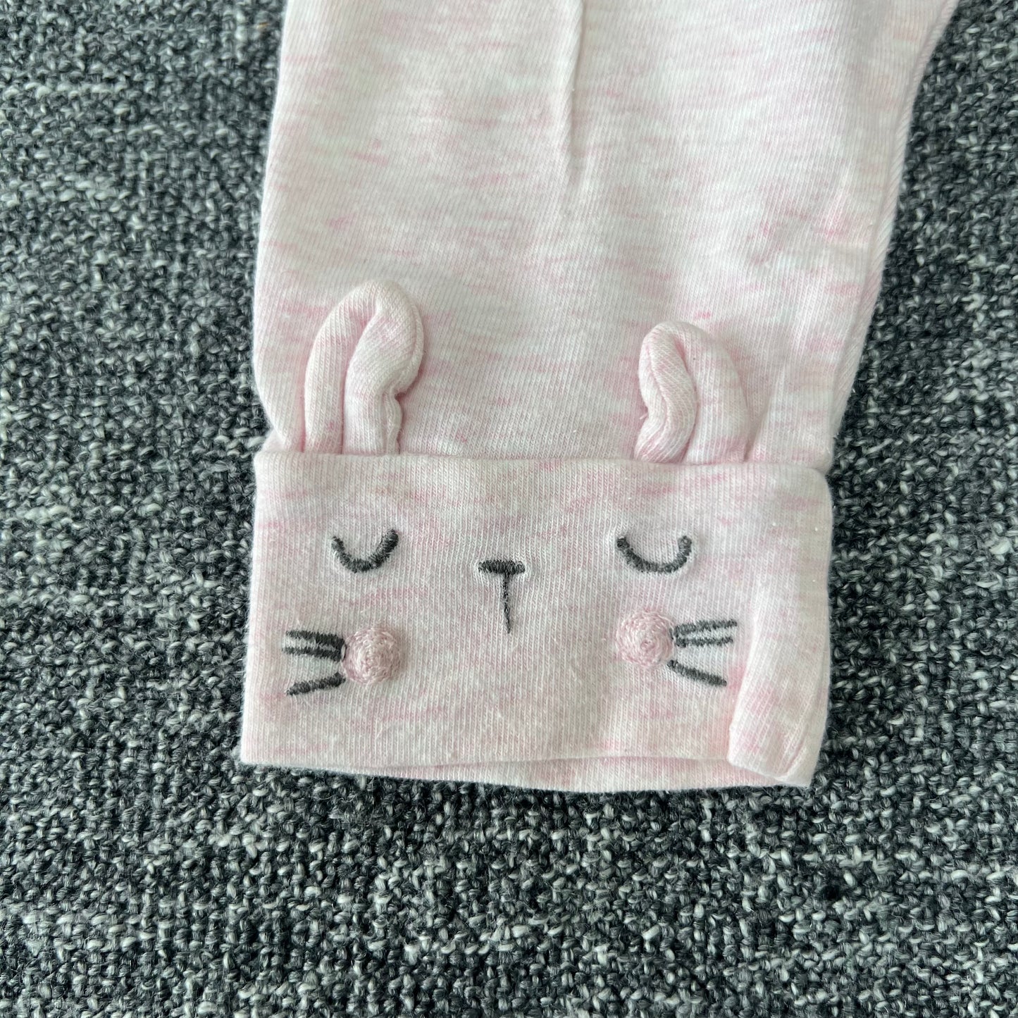 Girls 0-3 Month Plain Light pInk Bunny Leggings