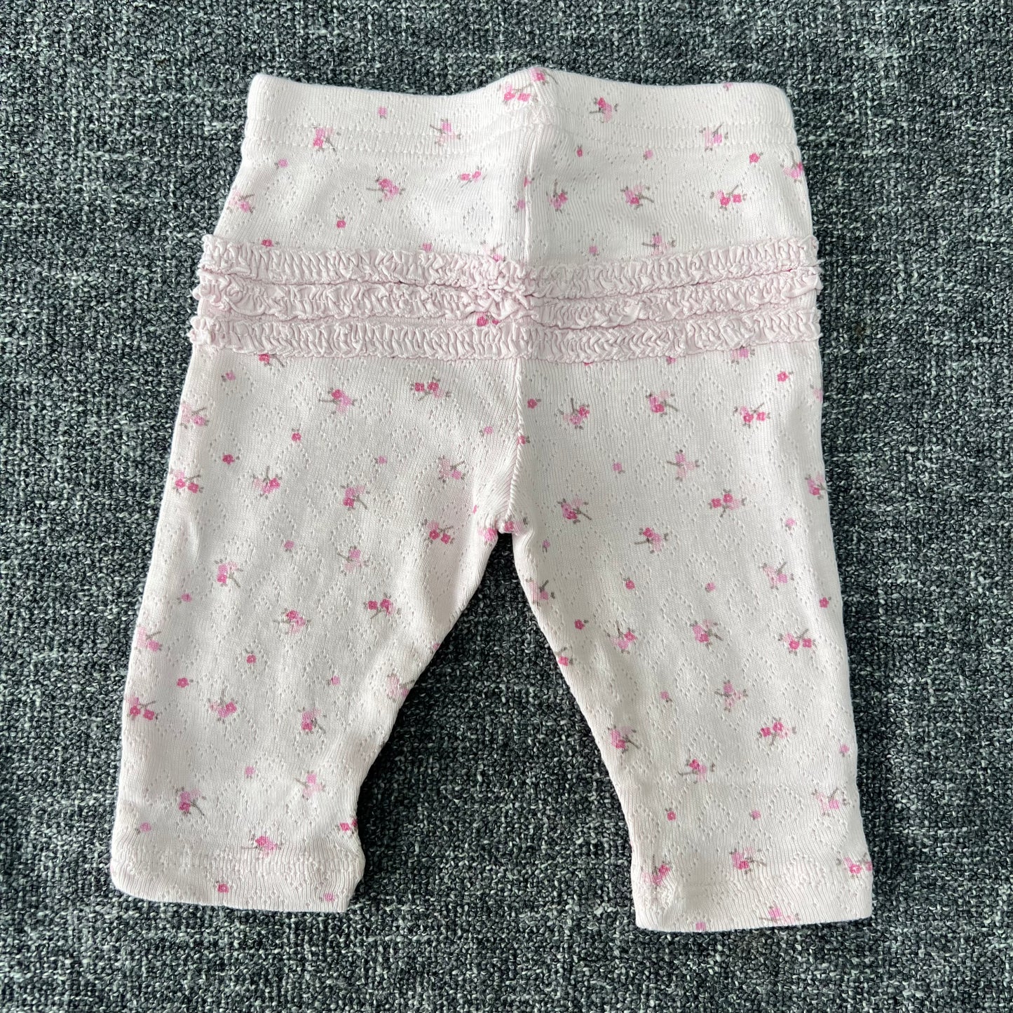 Girls 0-3 Month Pink Floral Leggings