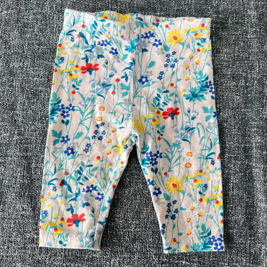 Girls 0-3 Month Pink Floral Leggings