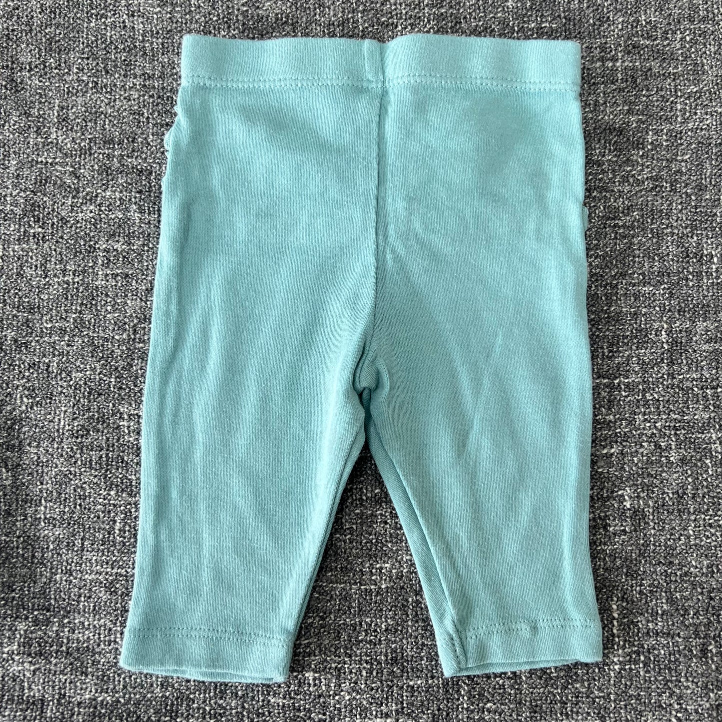 Girls 0-3 Month Plain Light Teal Leggings