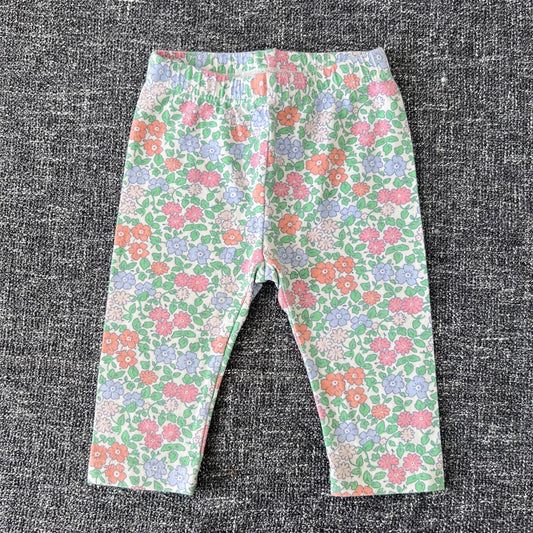 Girls 0-3 Month Multi Coloured Floral Leggings