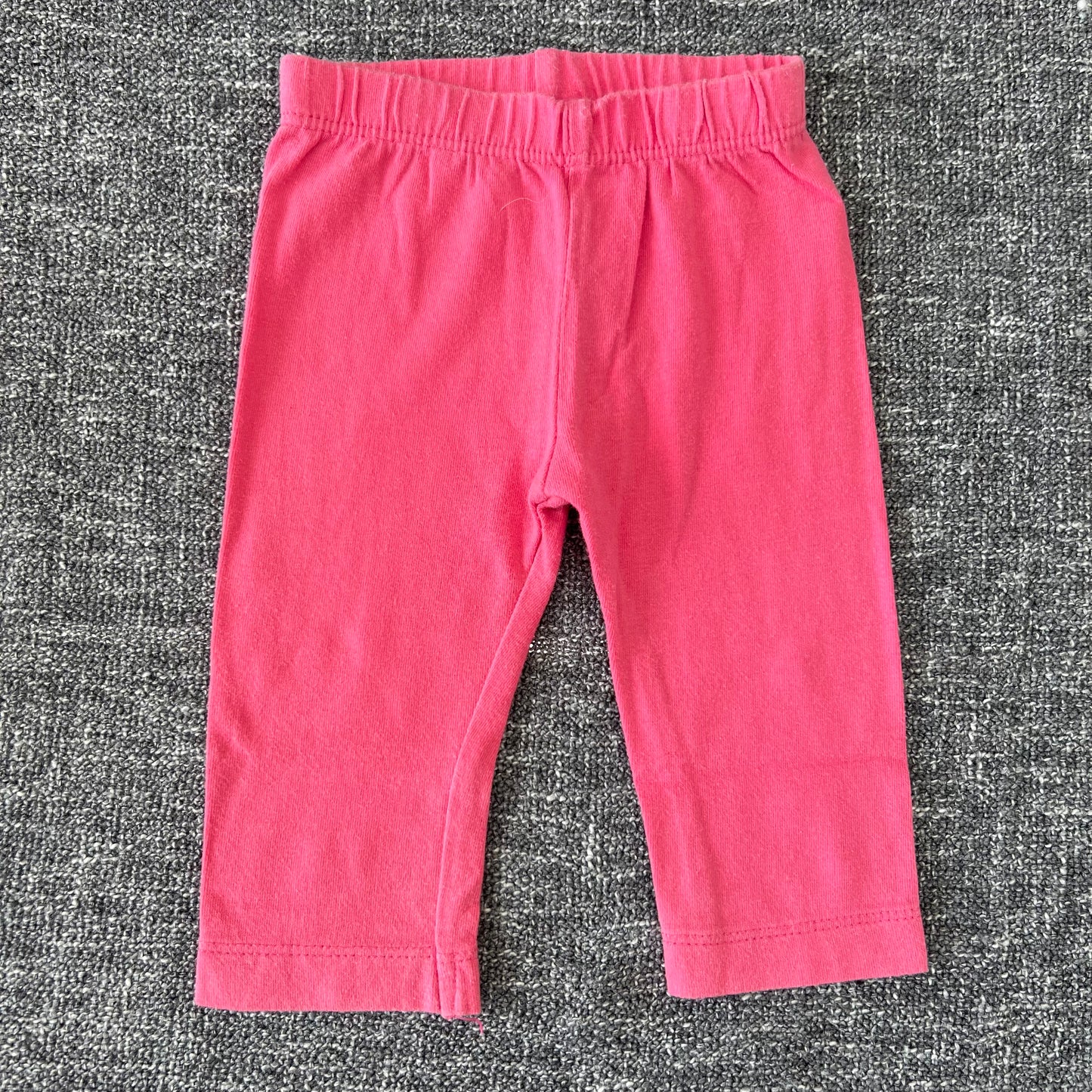 Girls 0-3 Month Plain Pink Leggings