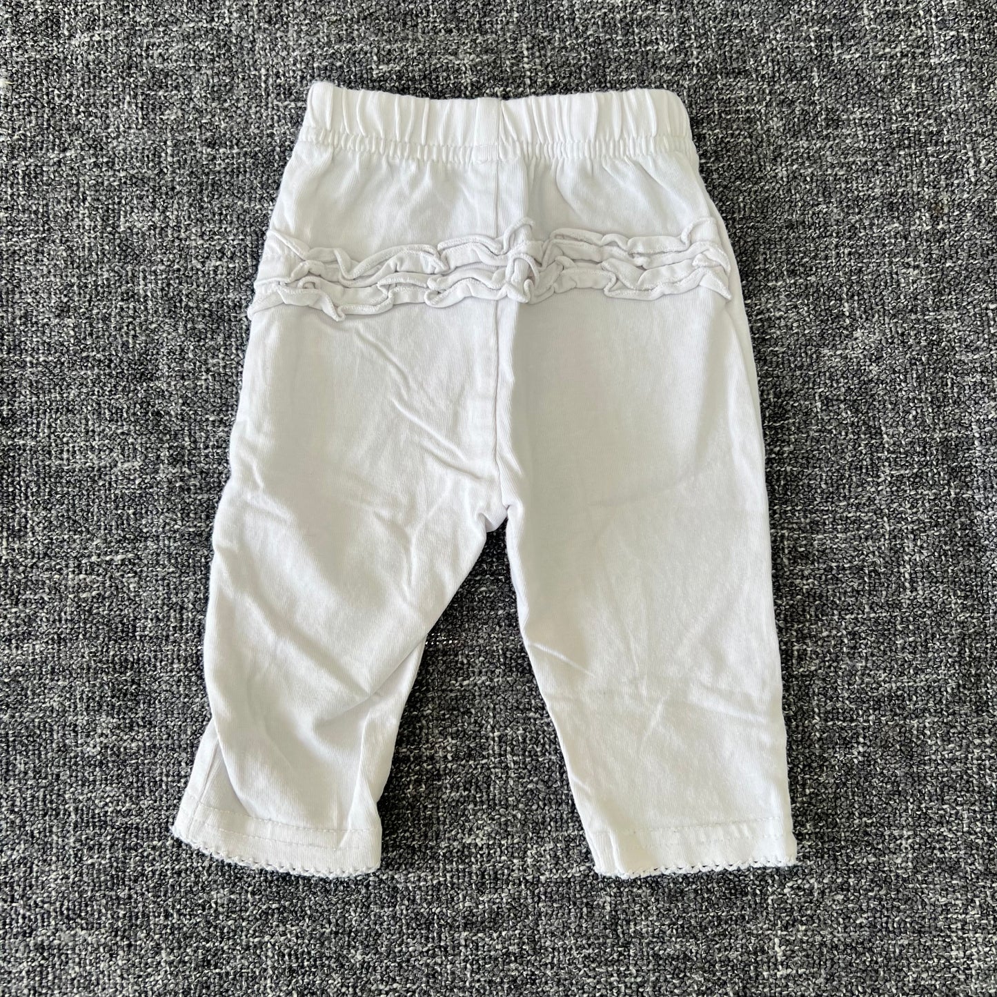 Girls 0-3 Month Plain White Leggings