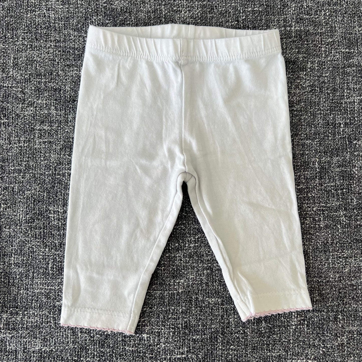 Girls 0-3 Month Plain white Leggings