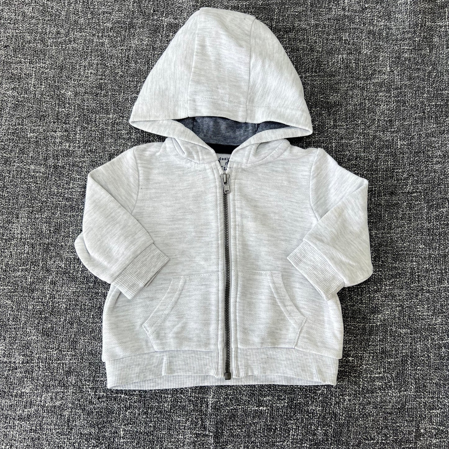 Unisex 0-3 Month Grey Hoodie