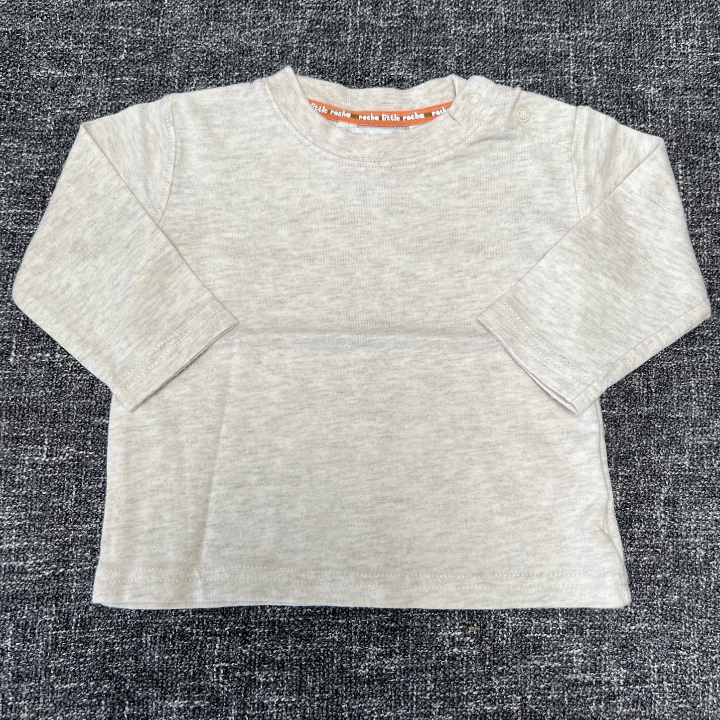 Unisex 0-3 Month Beige Long Sleeved Top