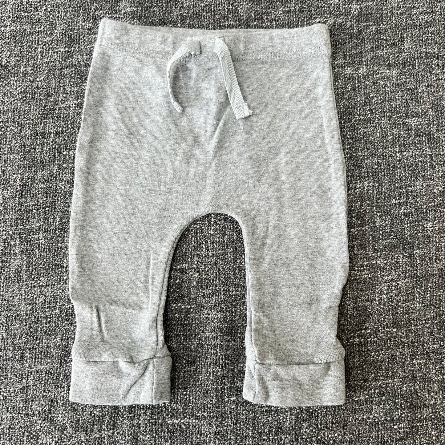 Unisex 0-3 Month Plain Grey Leggings