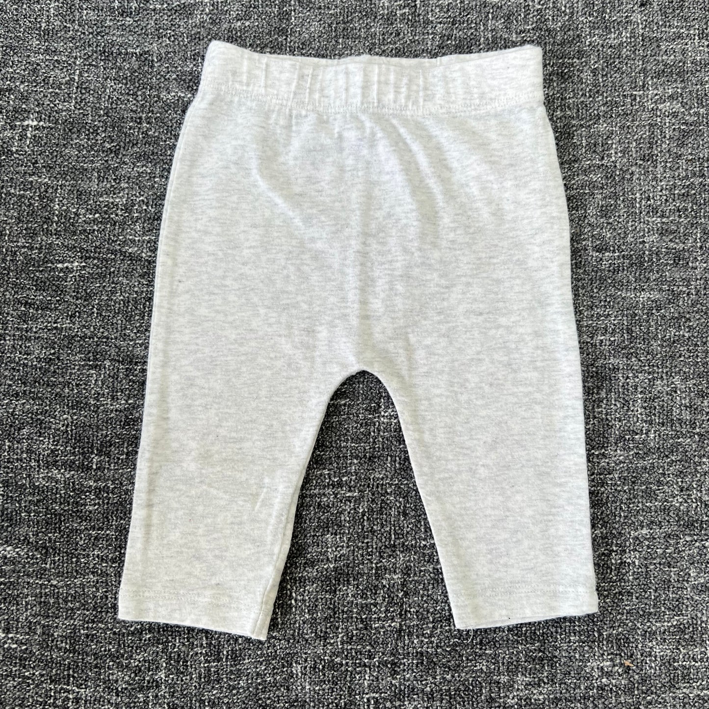 Unisex 0-3 Month Plain Grey Leggings