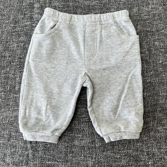 Unisex 0-3 Month Plain Grey Joggers