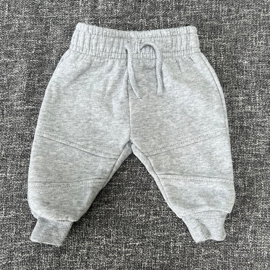 Unisex 0-3 Month Plain Grey Joggers