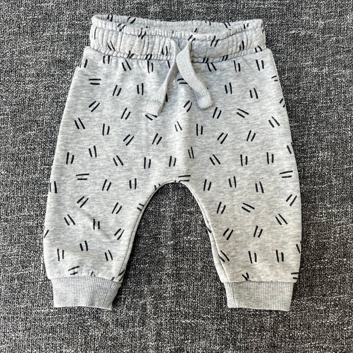 Unisex 0-3 Month Grey  & Black Joggers