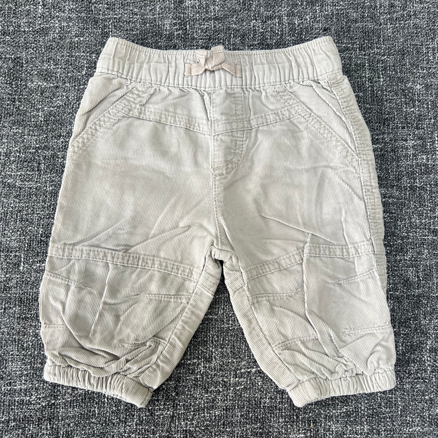 Unisex 0-3 Month Beige Cord Trousers